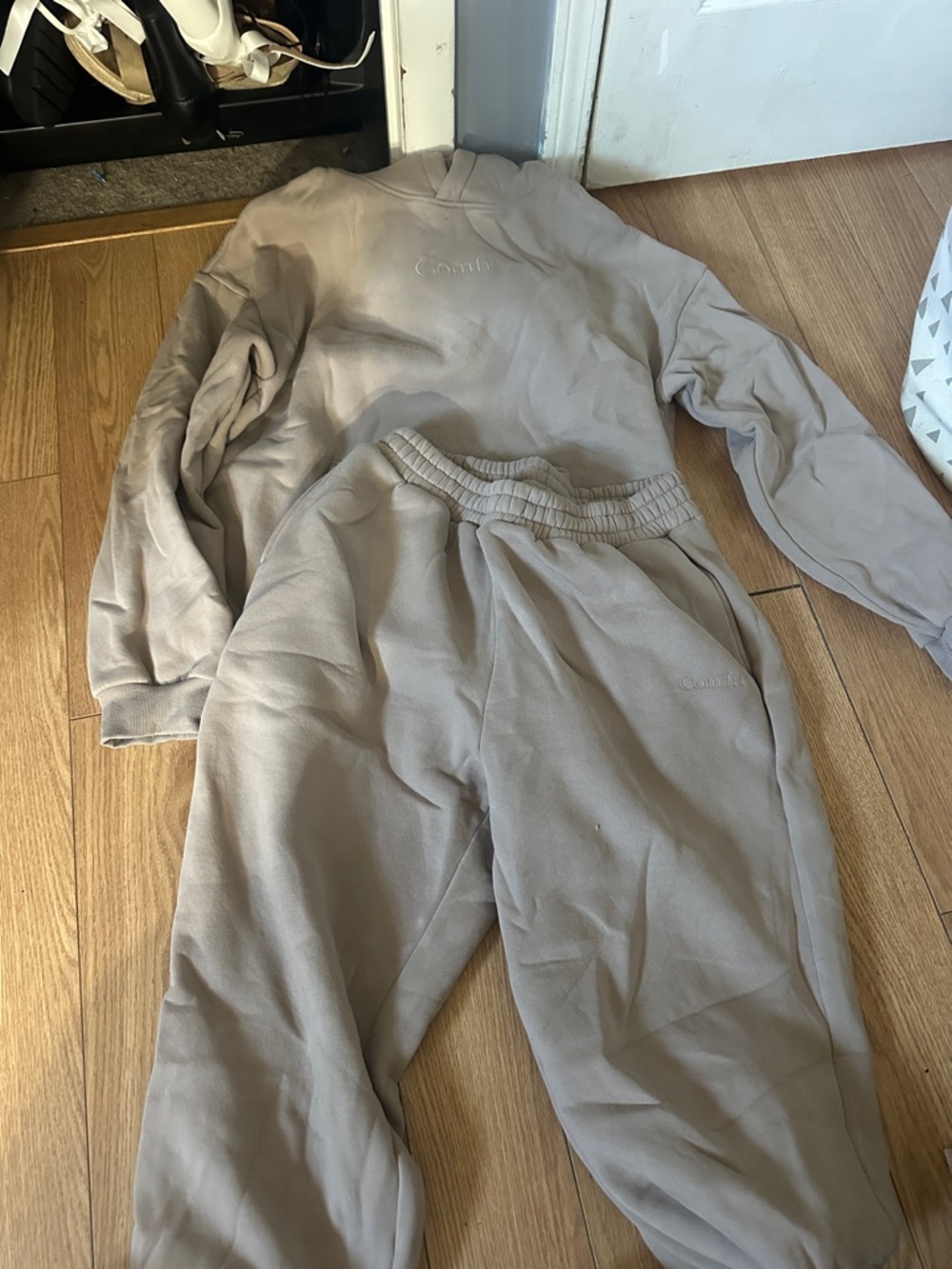 Women’s Taupe Sweatpants - Casual Elastic Waist Joggers